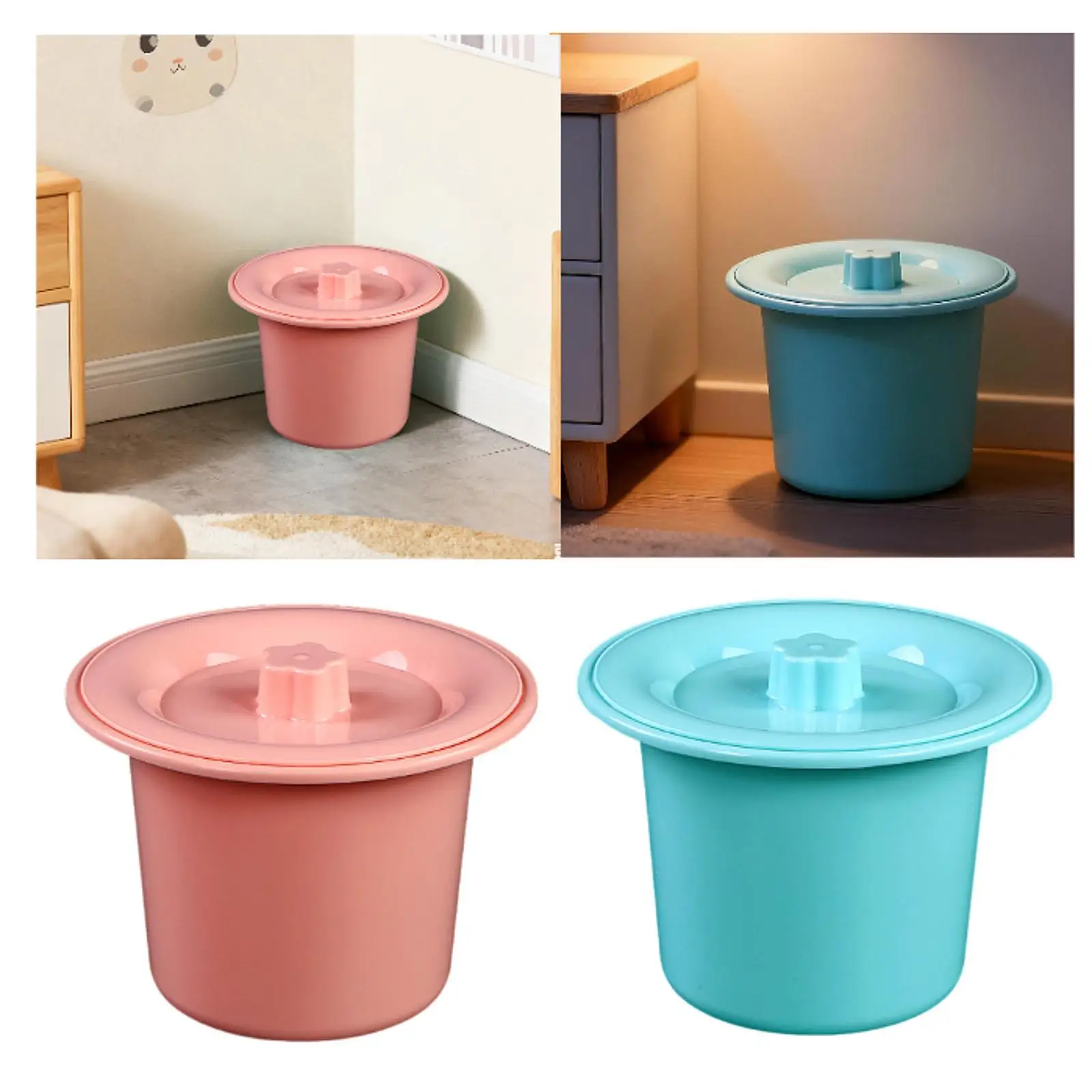 

Portable Urinal, Thickened Urinal Bucket, Spittoon with Lid for Boys, Women, Men, Children And Adults Indoor.