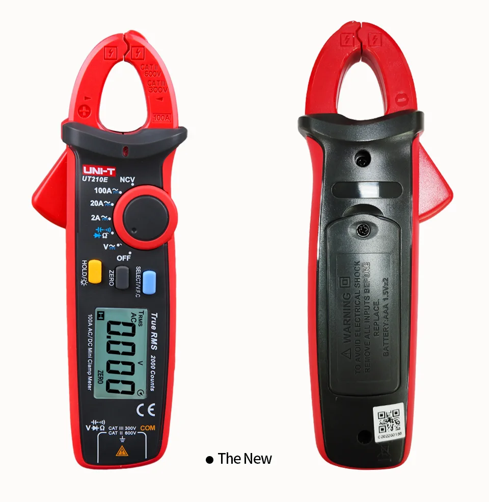 UNI-T UT210E UT210D digital AC DC Current Clamp Meter True RMS Pliers Ammeter Voltage Tester Multimeter Frequency Meter