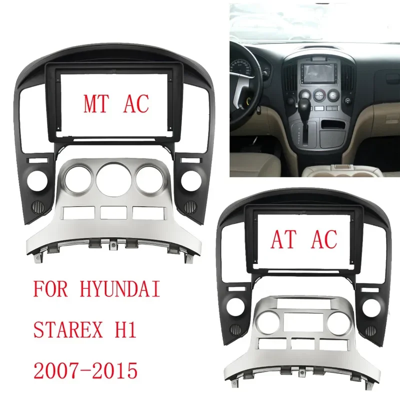 for Starex H1 2007-2015 9 Inch Android Navigation Panel Frame Dashboard Trim Bezel Car Radio Fascia Adapter