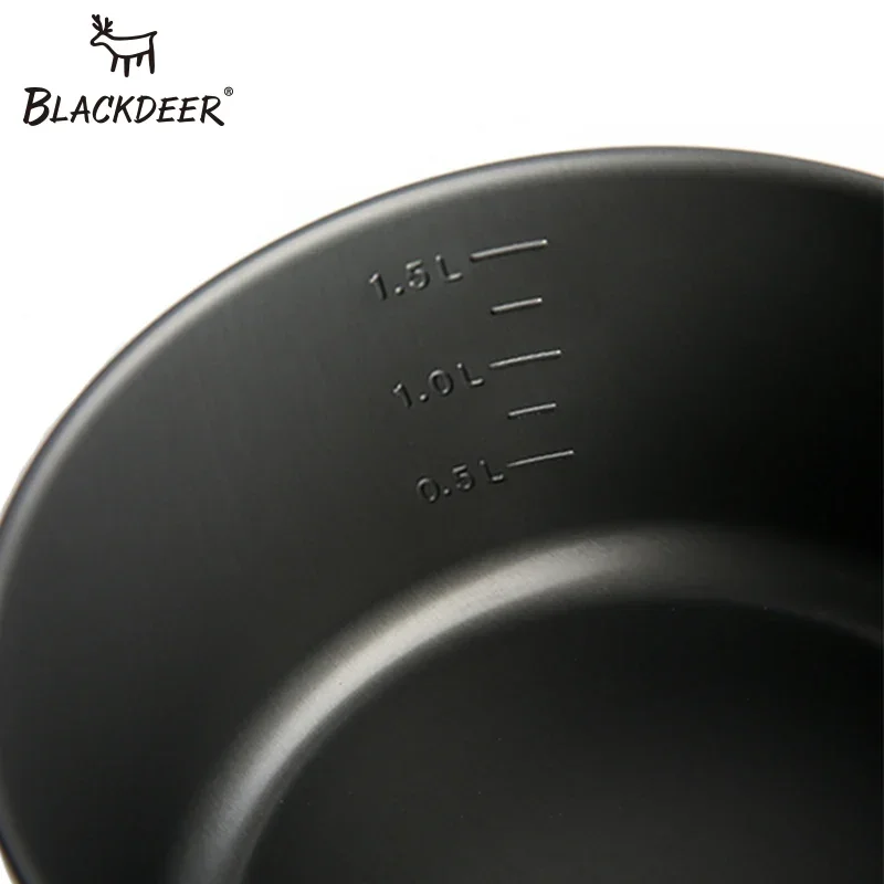 Imagem -05 - Blackdeer Conjunto de Pratos de Piquenique Acampamento Talheres Portáteis Cozinha Caminhadas Pote Antiaderente Turismo Completo Utensílios de Mesa Panelas Coppel Cozinhar