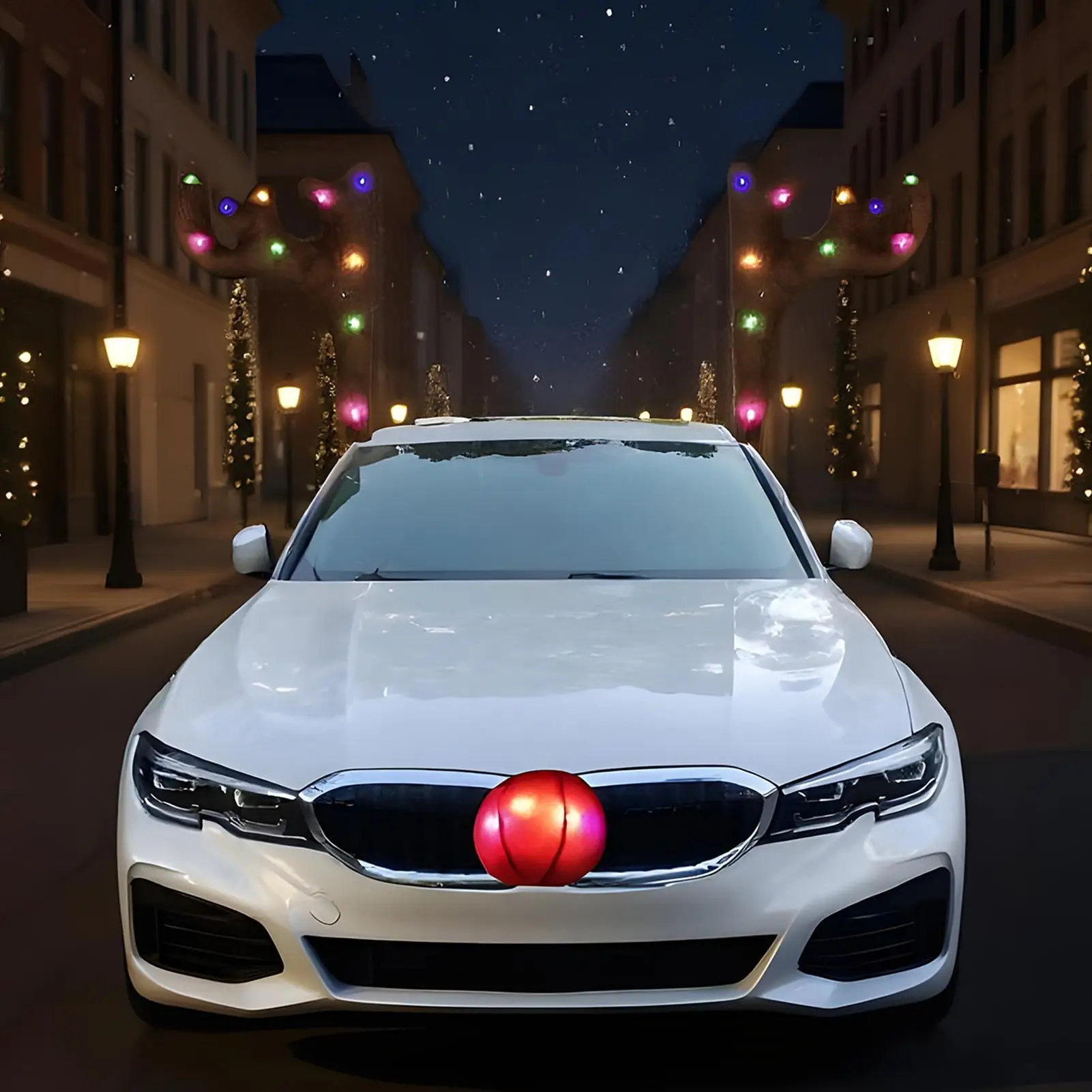 

Car Christmas Decorations Reindeer Christmas Lighted Auto Exterior Decor Festive Modification Car Roof For SUVs Trucks RVs