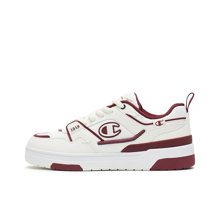 Champion Low top Skateboard Shoes Unisex Milk White/Student Red U5AFCTU14L1