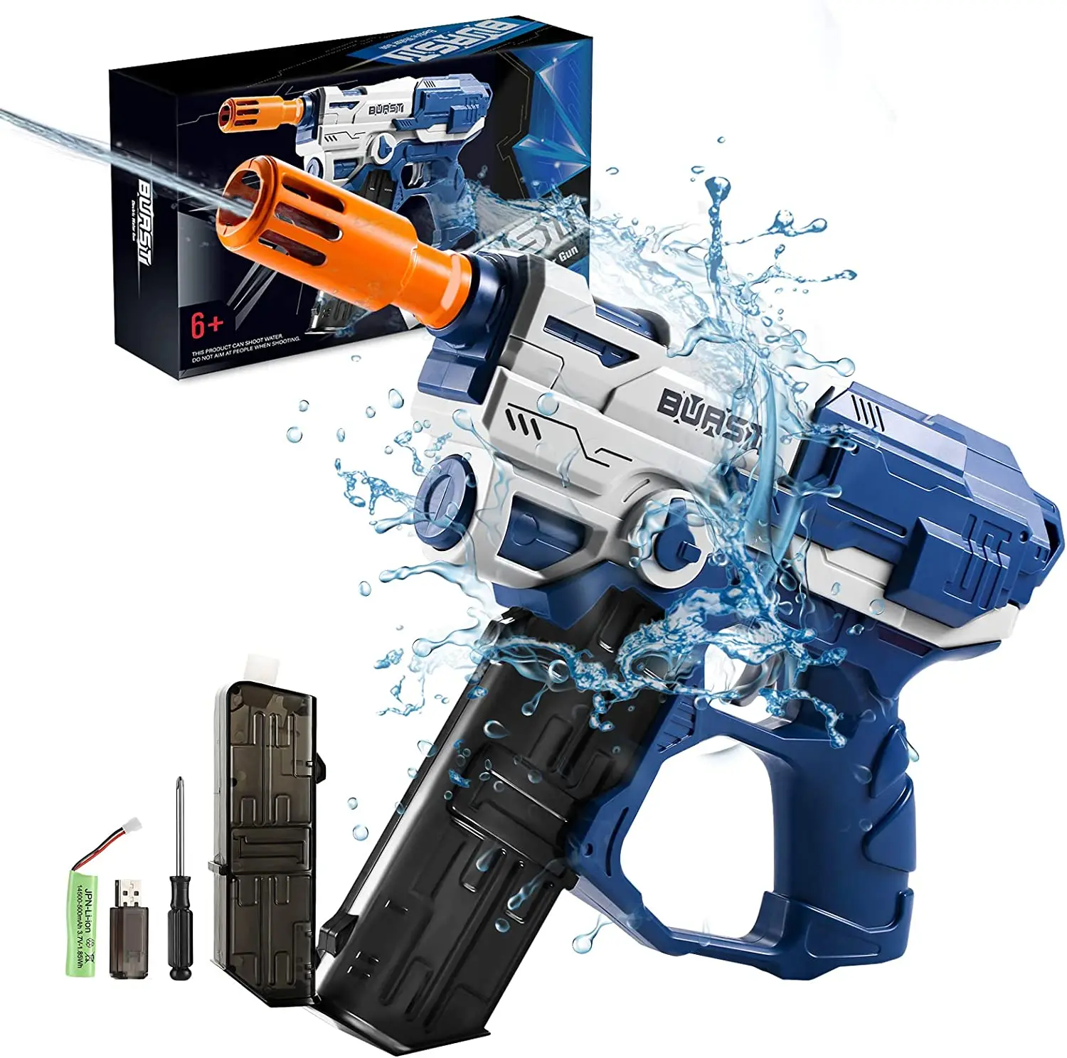 New Electric Water Gun Automatic Water Soaker Gun Water Guns for Adults & Kids Water Blaster Gun Outdoor Toys Swimming Pool Toys