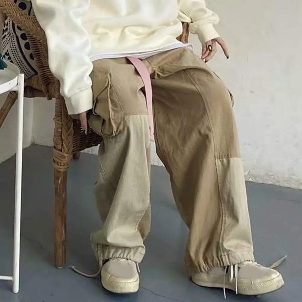 Trendy Baggy Pants Drawstring Cool Men Trousers Korean Style Loose Baggy Pants