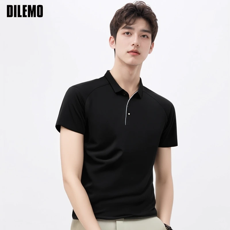 

High End Anti-wrinkle New Summer Brand Luxury Designer Casual Men's Polo Shirts Short Sleeve Tops Fashions Men Clothing