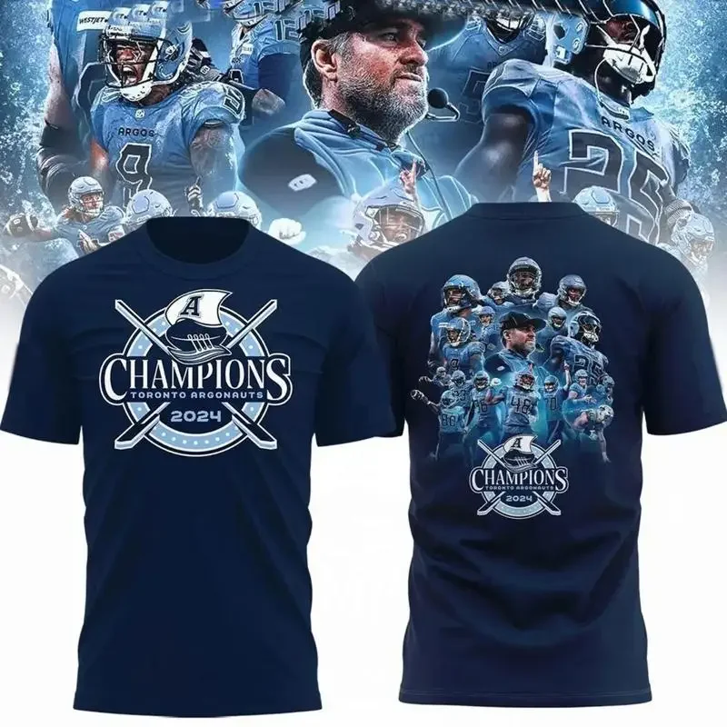 SALE Toronto Argonauts 2024 Grey Cup Champs Reprint T shirt