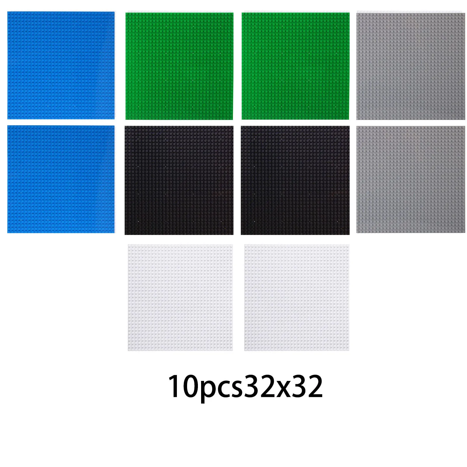 

32x32(10pcs) (Approx. 25.5 cm x 25.5 cm) Block Boards,100% Compatible with All Ma