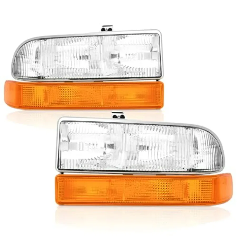 

Фара в сборе, совместимая с Chevy S10 1998-2004 1998-2005 Chevy Blazer, фара с бампером, 4 шт., заводской стиль Bla