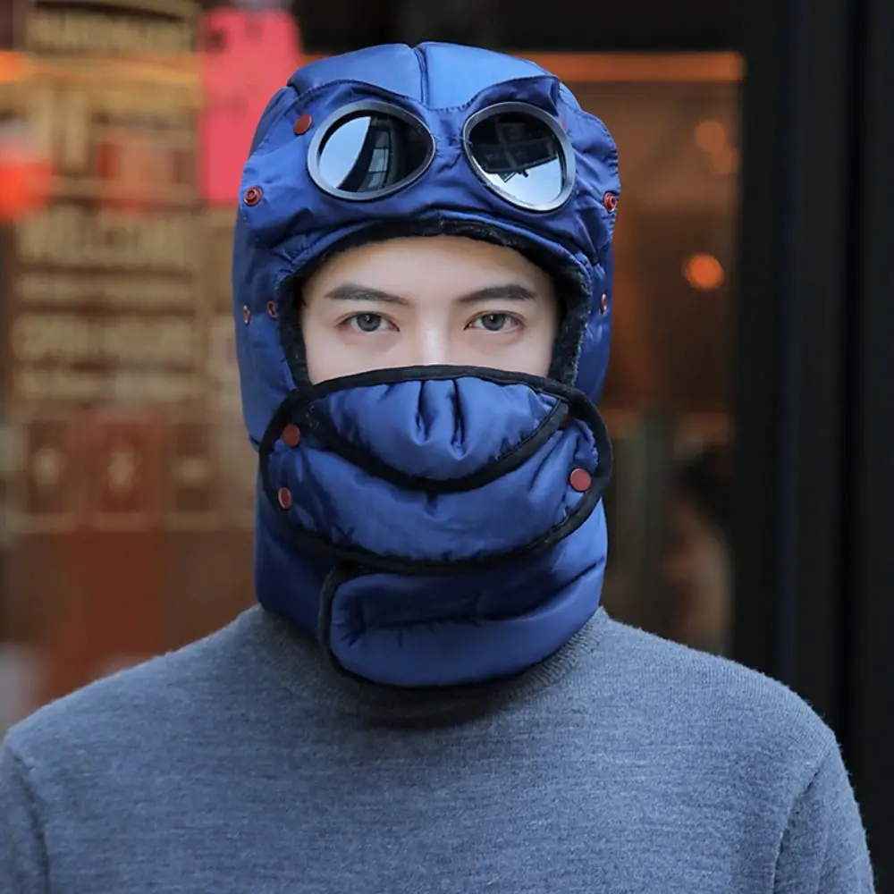 

Женская и мужская шапка-бандана для катания на лыжах с маской и очками, ветрозащитная, термошапка-бини