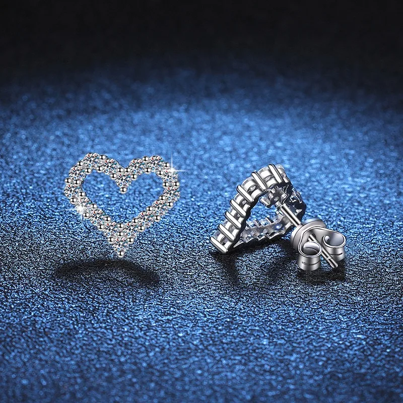 

Luxury Moissanite Earrings For Women S925 Sterling Silver Stud Earring Anniversary Wedding Party Fine Jewelry With Gift Box