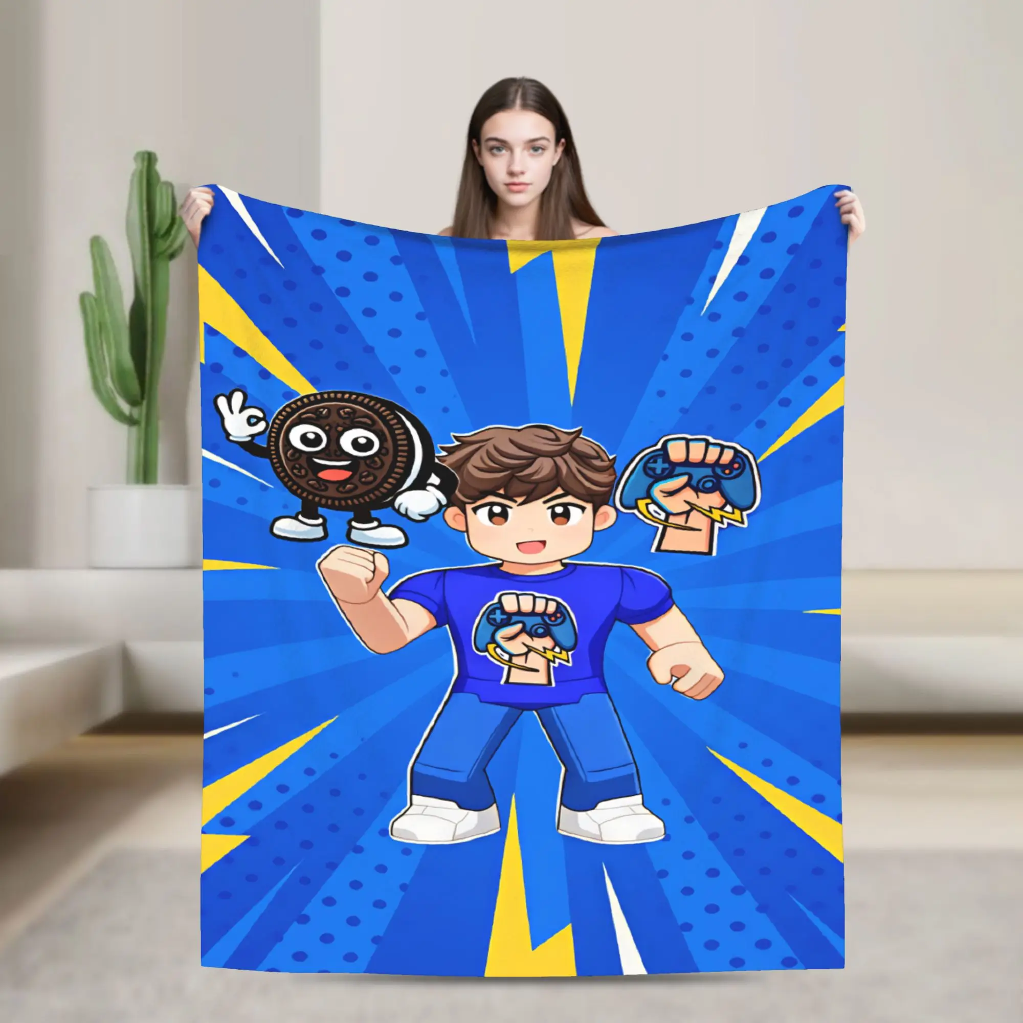 Milo And Chip Blankets Quality Soft Warm  Throw Blanket Winter Airplane Travel Bedroom Street Trend Bedspread
