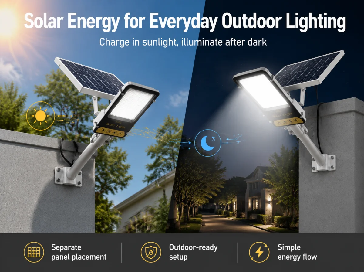 1/2 Stück Aluminium 8000mAh Hochleistungs-Solarleuchte Outdoor-Solarstraßenlampe IP65 Wasserdichte Straßenlampe für Garage, Garten, Terrasse, Wandleuchte – Detail 2