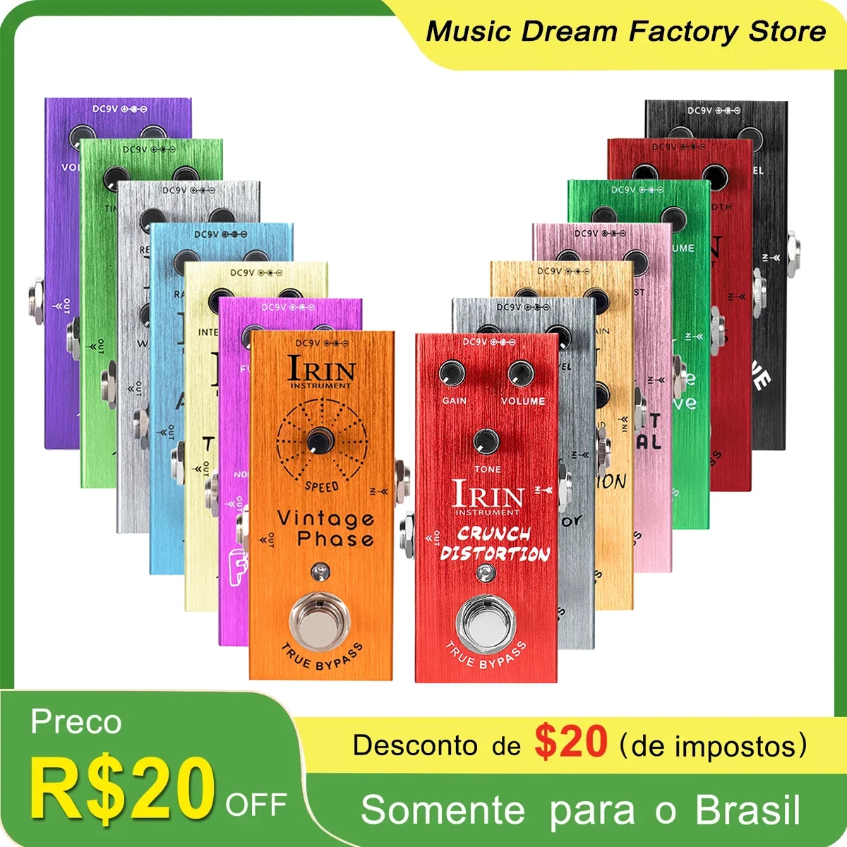 

Electric Guitar Effect Pedal Tremolo/Vintage Phase/Classic Flanger/Us Dream/Analog Chorus Effect Analog Delay Guitar Parts