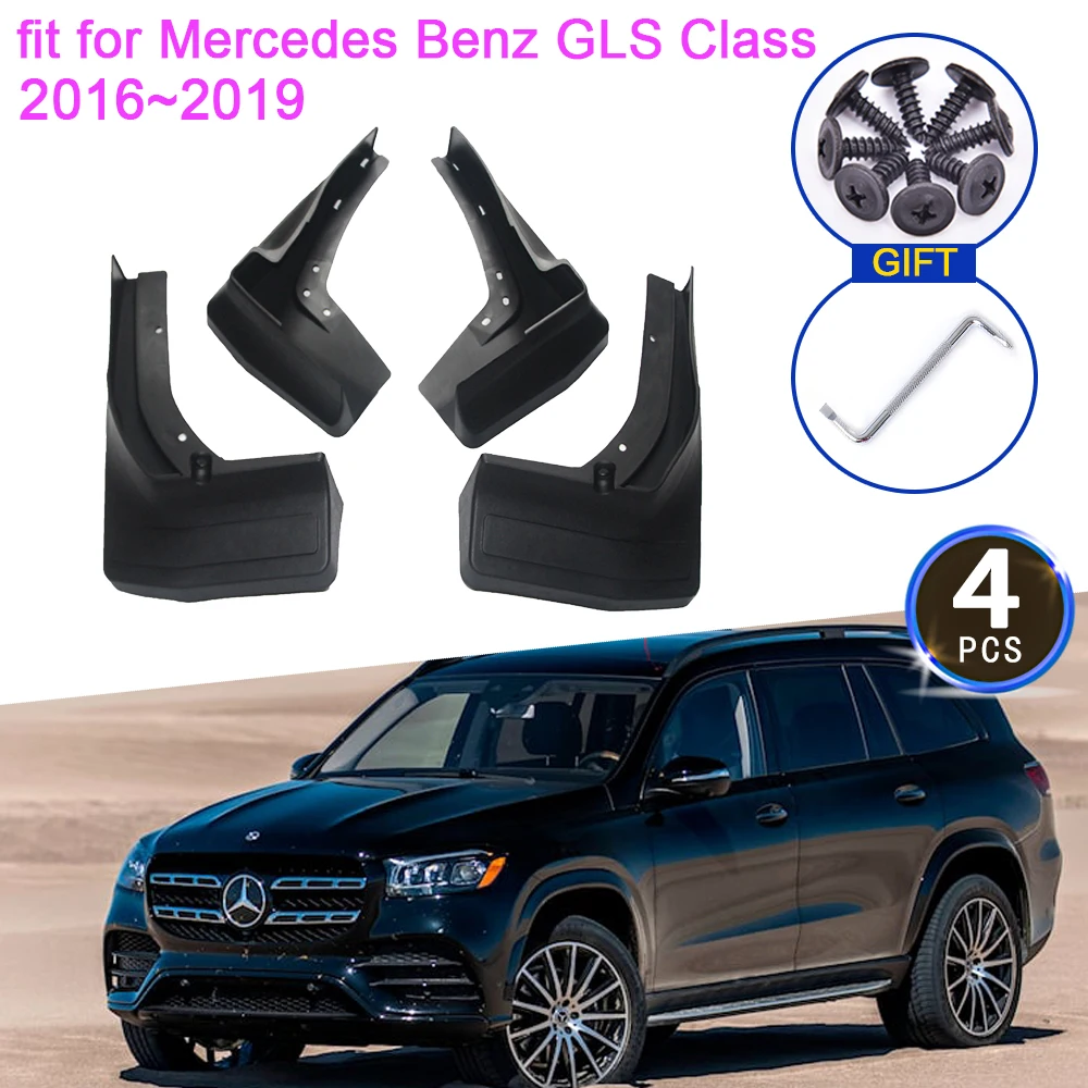 

For Mercedes Benz GLS Class 2016 2017 2018 2019 320 350 400 450 500 Mud Anti-splash Upgrade Mudguards Front Rear Fender Mudflap