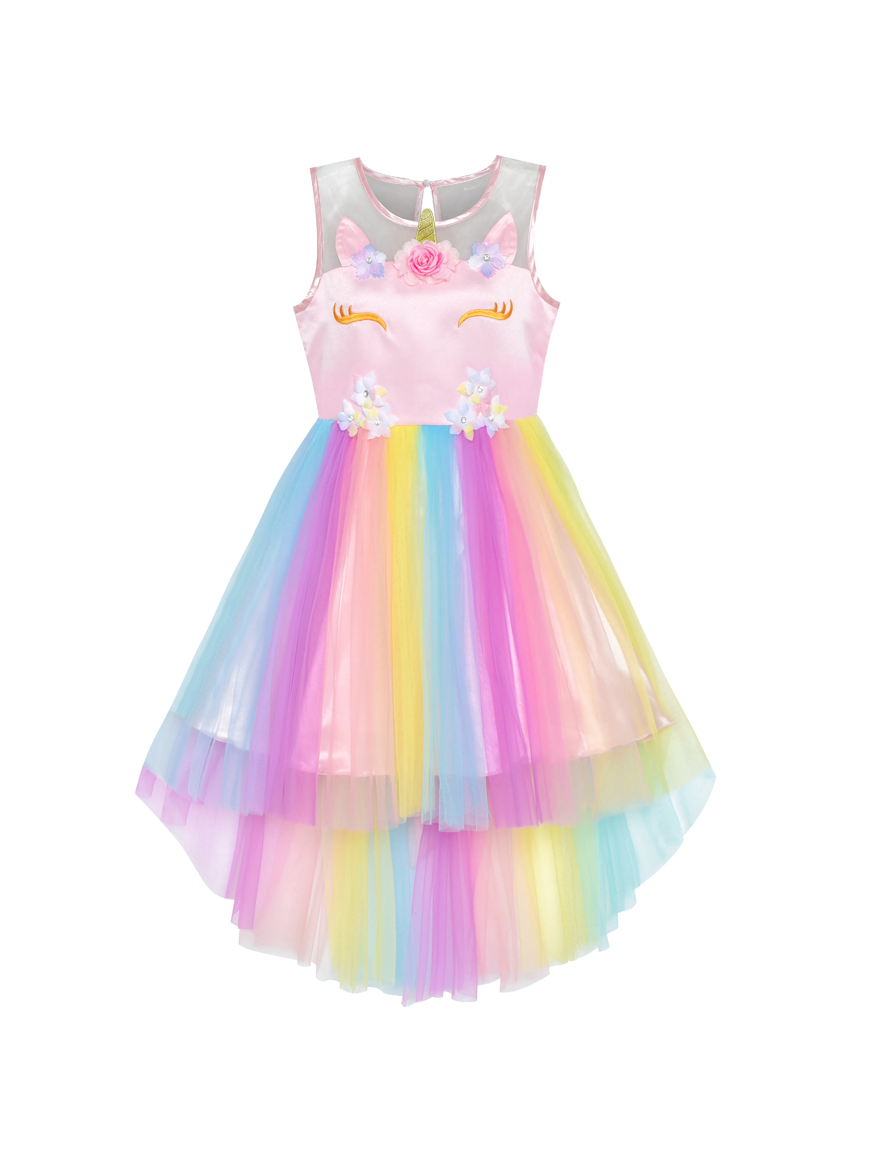 

Flower Girls Dress: Unicorn Rainbow Pageant Princess Party