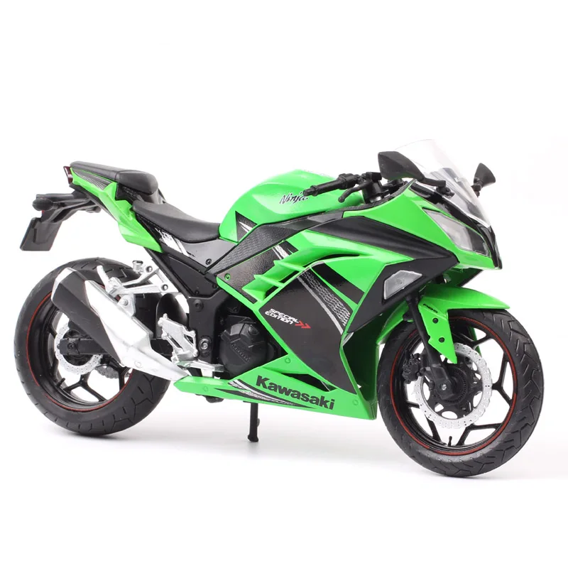 1/12 Kawasaki Ninja 250 Racing Cross-country Motorcycle Model Simulation Metal Street Motorcycle Model Collection Kids Toy Gifts