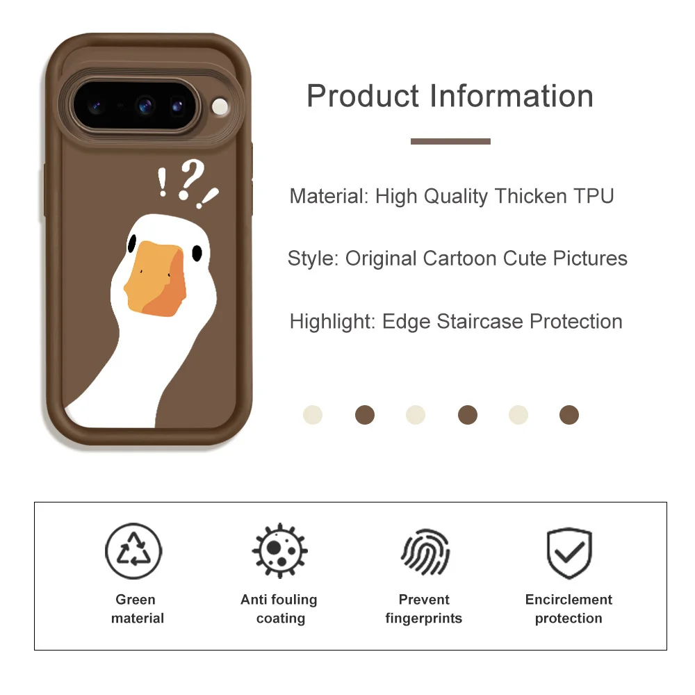 Crooked Duck Handyhülle für Google Pixel 10 9 9A 8 8A 7 7A Pro XL 4G 5G Staircase Soft Cover – Detail 2
