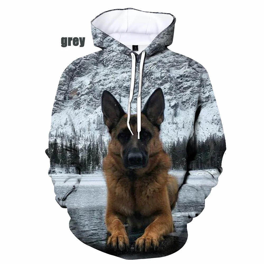 New Funny Dog 3D Printed Men/Women Cute Hoodie German Shepherd Printed Hooded Sweatshirts Oversized