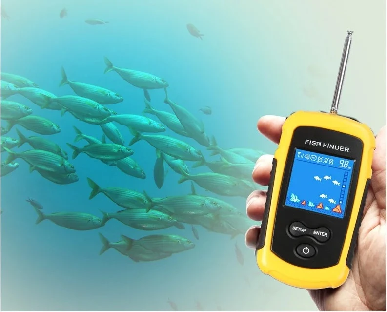 Wireless Fish Finder,0.6m-40m Depth Sonar Sensor,Portable Handheld Fish Detector for Fishing,Wholesale Compatible with Garmin
