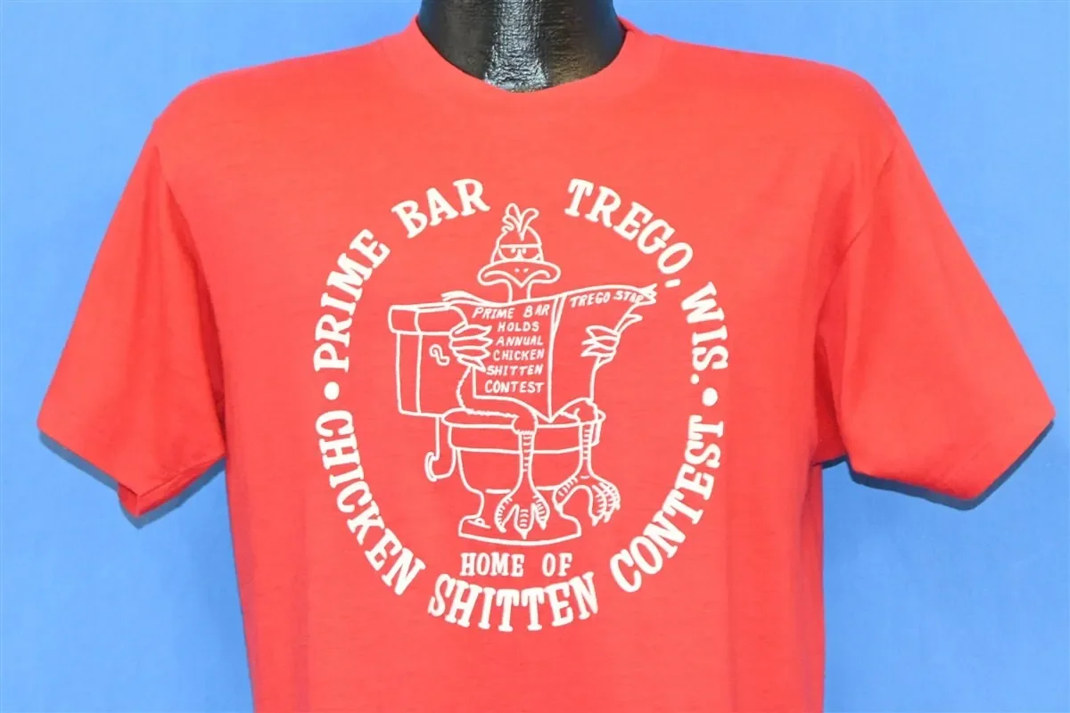 80s Prime Bar Family Dining Trego Wisconsin Home of Chicken T-shirt