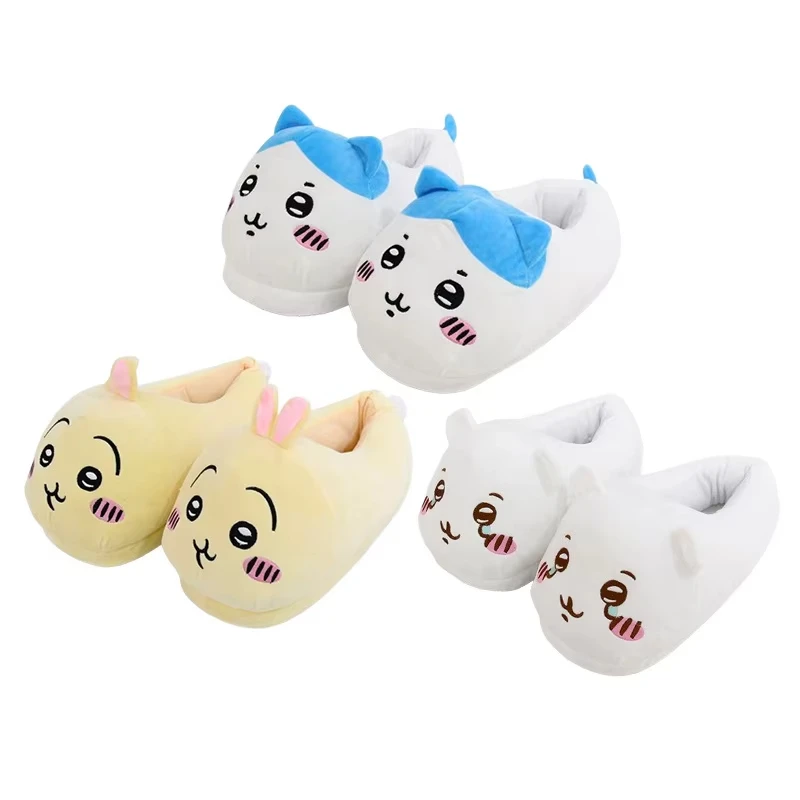 

Chiikawa Jiikawa Plush Slippers Self-Deprecating Bear Usachi Xiaobachiika Cute Slippers Indoor Super Soft Cotton Shoes Girl Gift