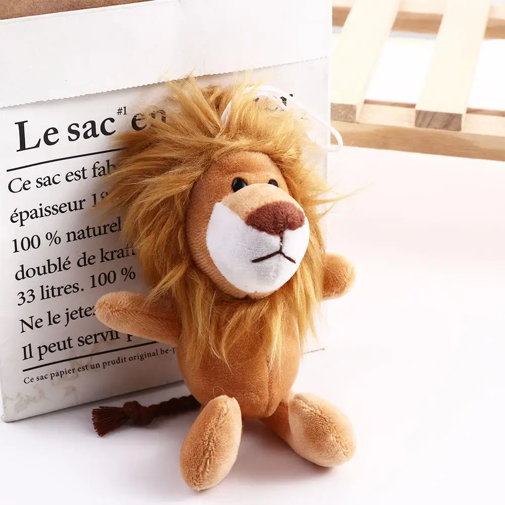 Kawaii Kids Toy Key Chain Backpack Pendant Hanging Decoration Car Keyring Plush Keychain Plush Doll Little Lion Doll Keychain