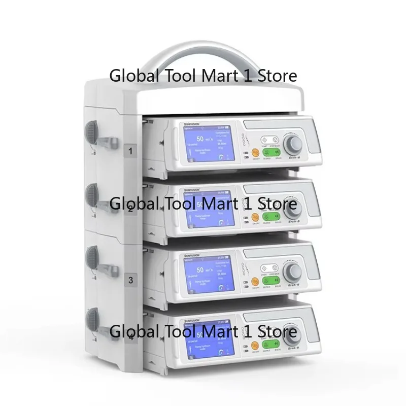 Good Quality BY1OND Erch-6 Ambulatory Portab1le 3.5 Inch Colour Touch Screen Iv 4 Channel M1edical Inf1usion Pump