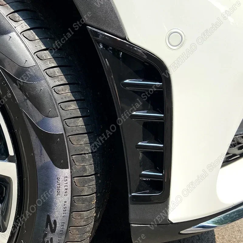 Front Bumper Wind Knife Blade For Mercedes GLC Class C253 X253  GLC260 GLC300 2020 2021 2022 Carbon Fiber Look Bumper Spoiler