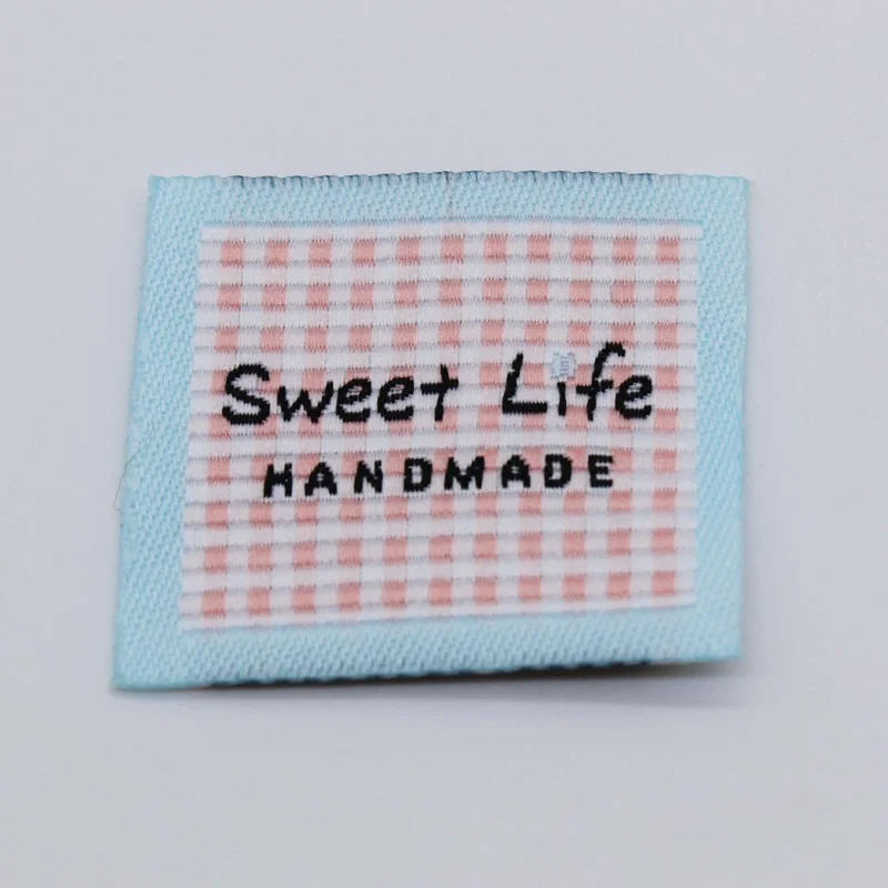 Color lattice handmade woven label cloth label spot DIY handmade label