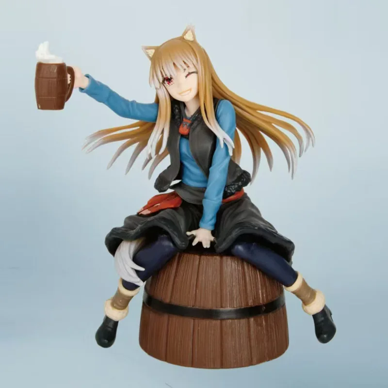

Anime Spice and Wolf Horo on Barrel PVC Figure Model Desk Display