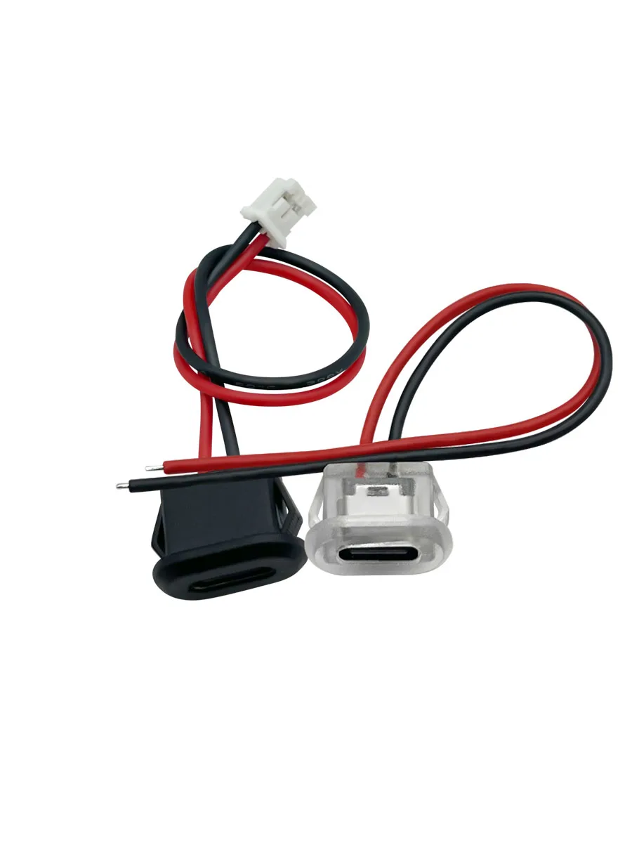 2P waterproof Typec connector with snap fit female socket 3A fast charging welding wire charging USB-C plug