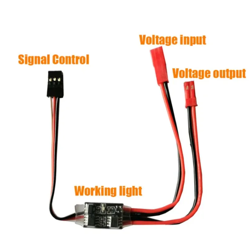 

20A Remote Control Electronic RC Switch Cable 3-30V Aerial Model Plant Protection RC Drone Water Pump PWM Signal Control