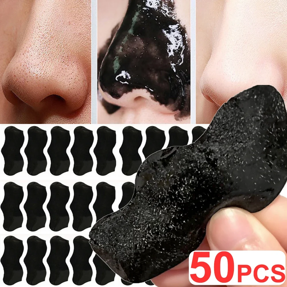 10-50pcs Blackhead Remover Mask Black Dots Spots Acne Treatment Mask Nose Sticker Cleaner Nose Pore Deep Clean Strip Makeup Tool