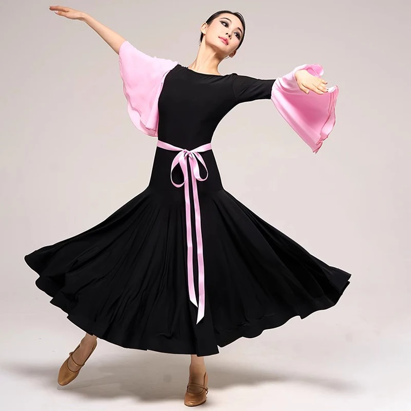 Elegant Ballroom Dance Dress 2024 New Women Modern Dance Costumes Big Swing Party Tango Waltz Practice Clothes