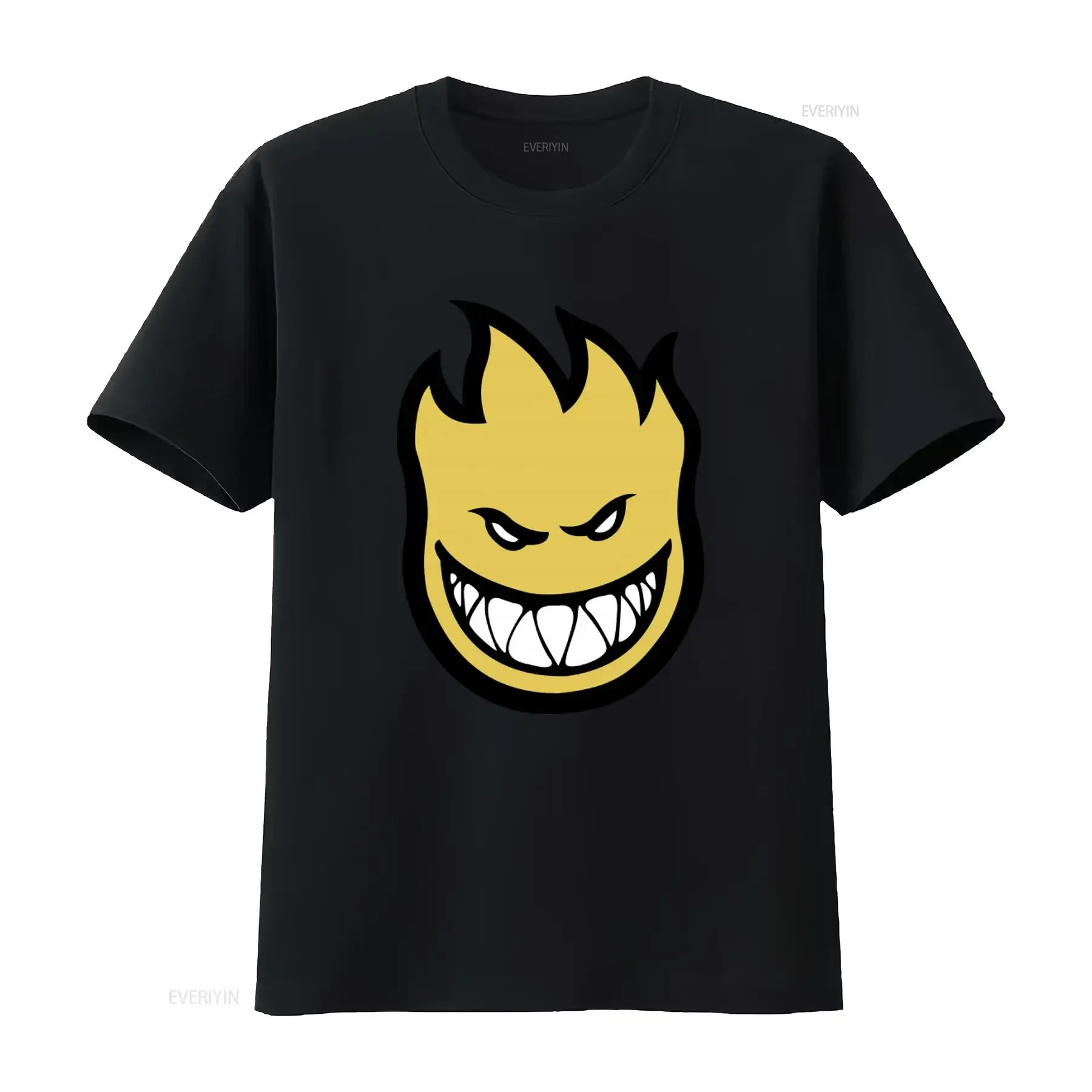 Flame Face T Shirt Bold Design for Trendy Fashion Enthusiasts vintage Washed Breathable streetwear Soft Casual graphic Slightly