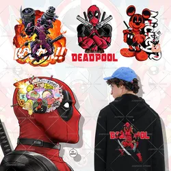 Deadpool Wade Heat Transfer Vinyl Stickers Iron On Transfers For Clothes Marvel Patches For T-shirt Jacket DIY Applique Washable