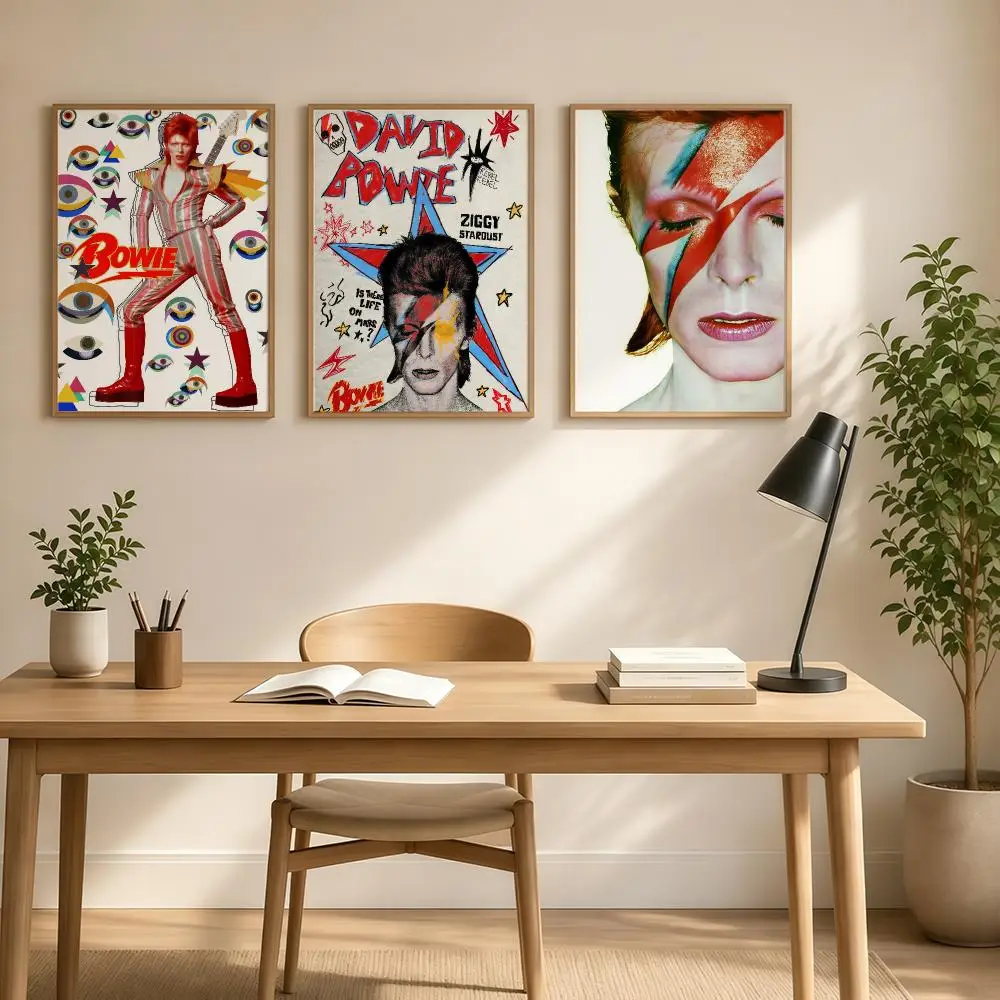 Retro Singer D-David B-Bowie Poster Print Painting Wall Art Living Room Office Decoration Frameless