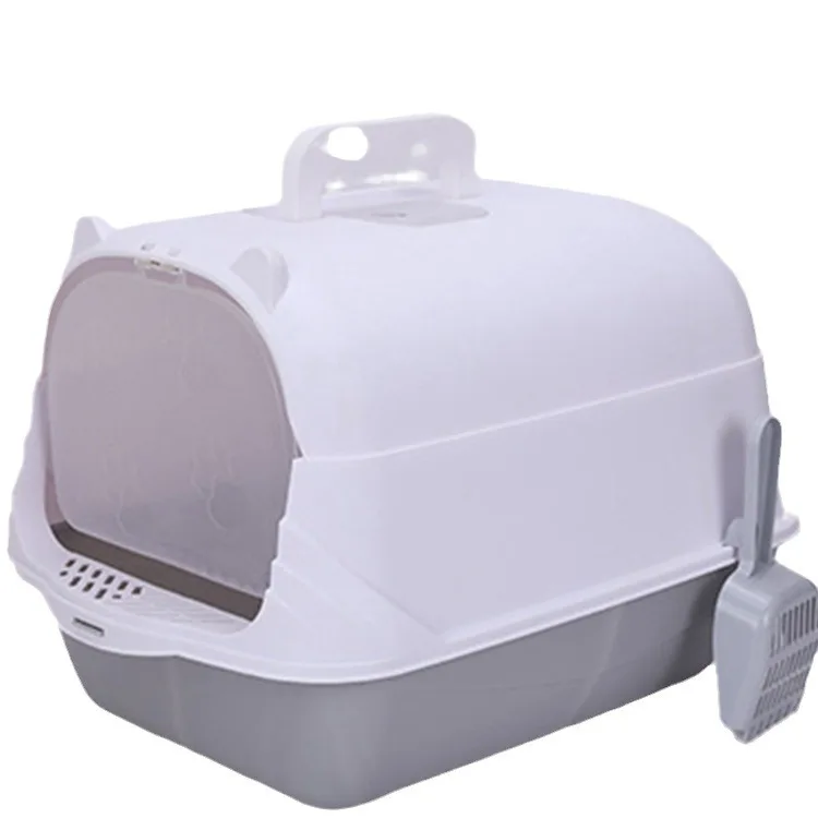 Caja de arena extra grande cerrada para gatos con UV y antiolores