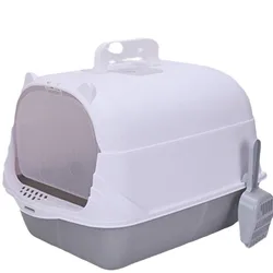 Caja de arena extra grande cerrada para gatos con UV y antiolores