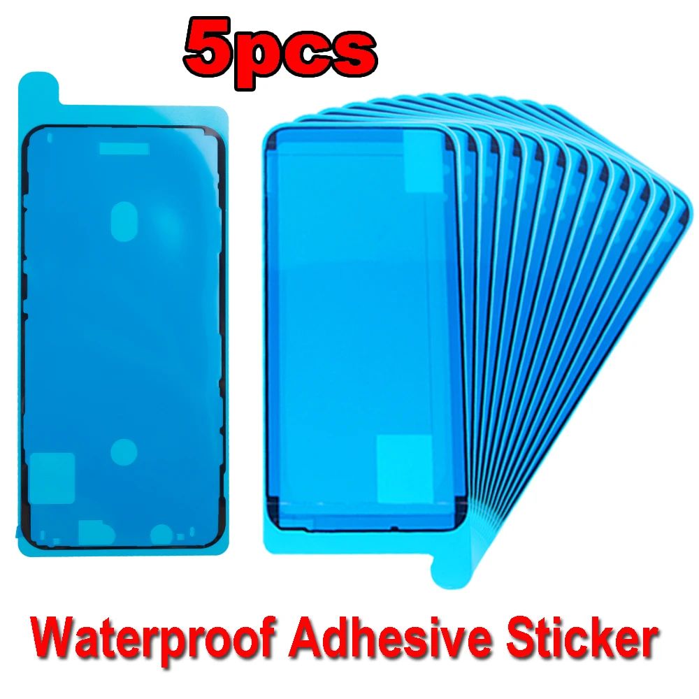 

Pop 5Pcs Brand Waterproof Sticker For IPhone 6S 7 8 PLUS X XR XS 11 12 13 14 15 Pro MAX MINI Adhesive Pre-Cut LCD Screen Frame