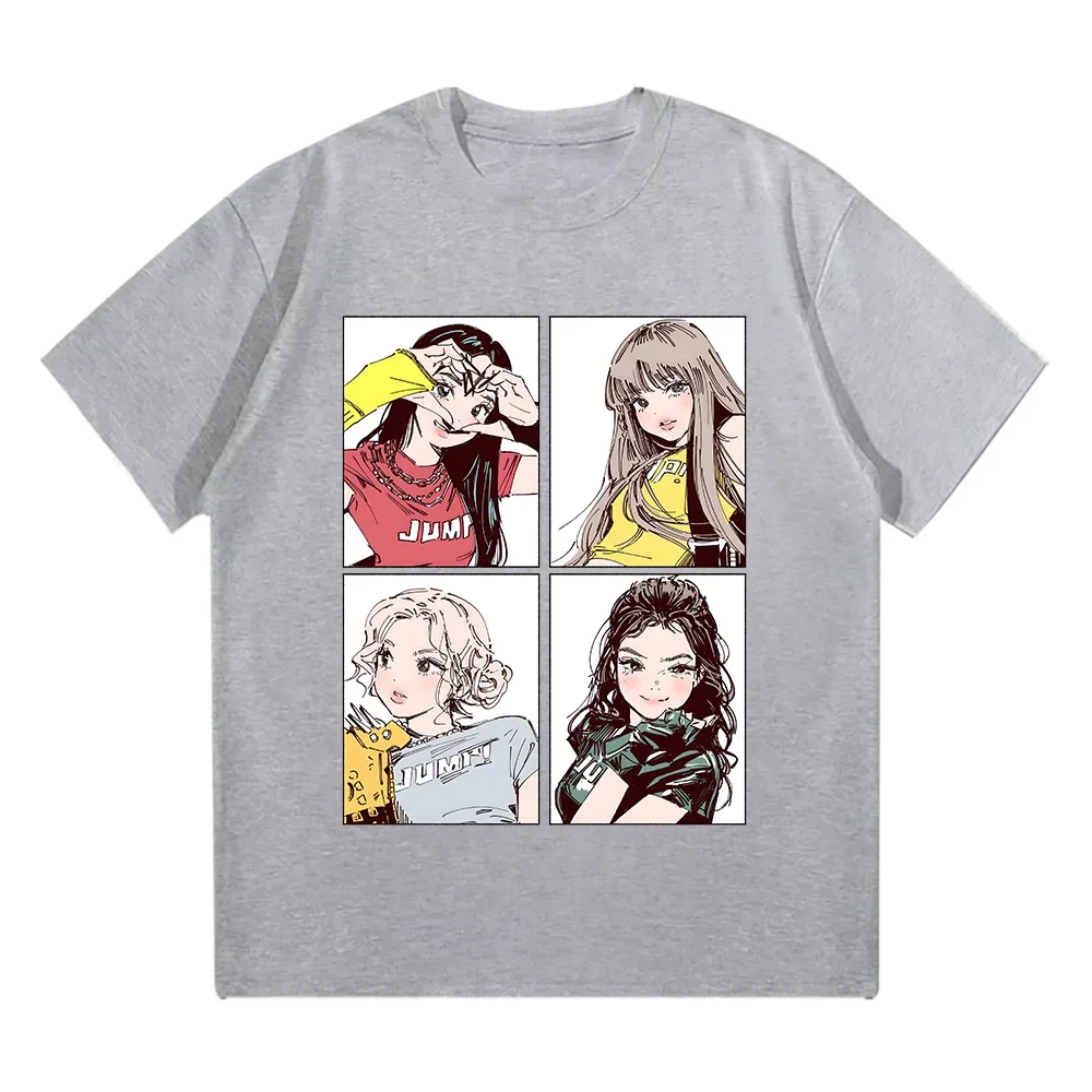 Kpop BP Jump 2025 t-shirts rose filles bande vêtements Anime graphique t-shirts mode Harajuku Kawaii T-shirt femmes Y2K vêtements