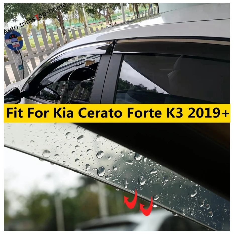 

Car Side Door Window Sun Rain Smoke Wind Visor Guard Shields Deflector Accessories Exterior For Kia Cerato Forte K3 2019 - 2022