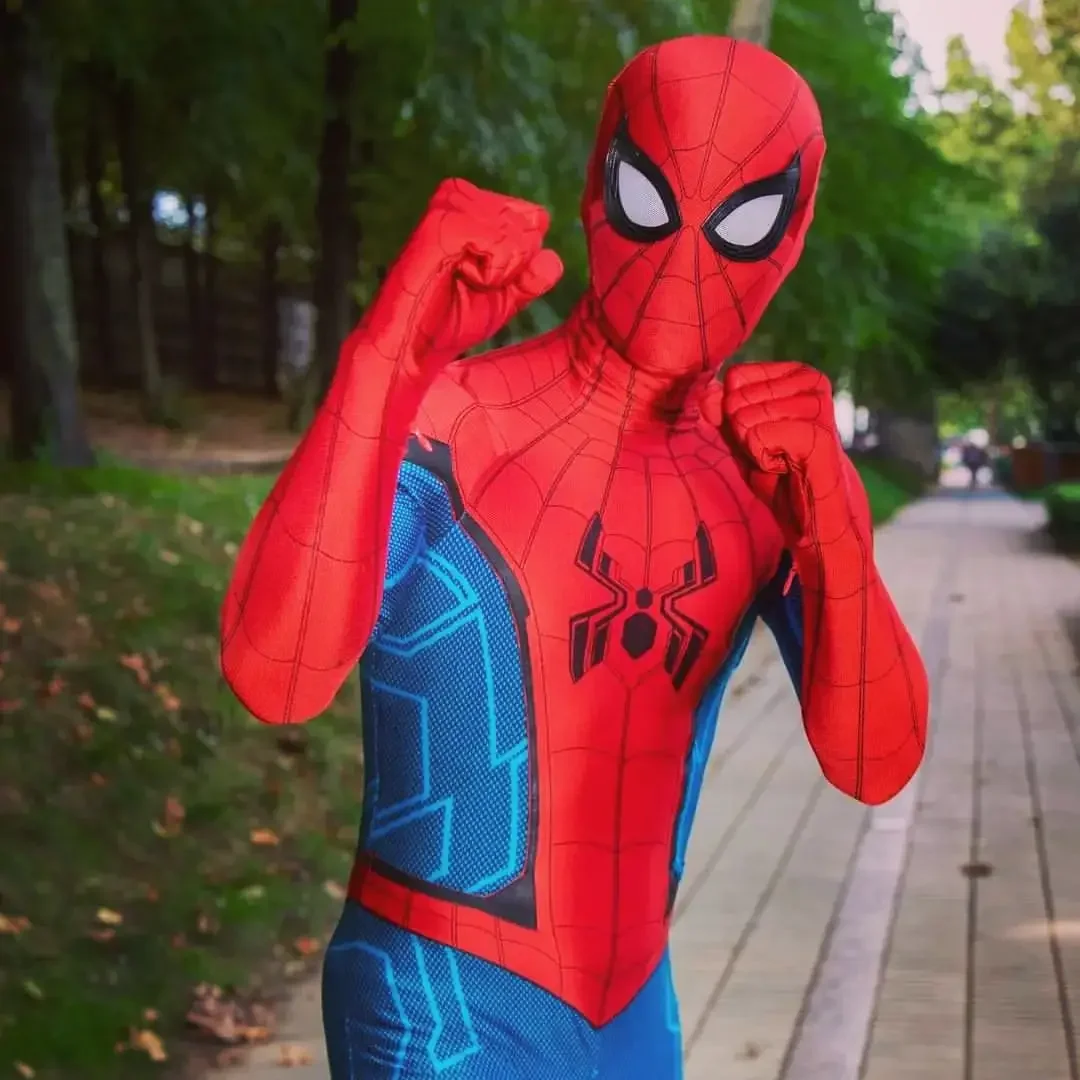 New Adult Kids Halloween PS4 Game Insomniac Spiderman Superhero Cosplay Costume Boys Men Bodysuit Zentai Full Body Sui