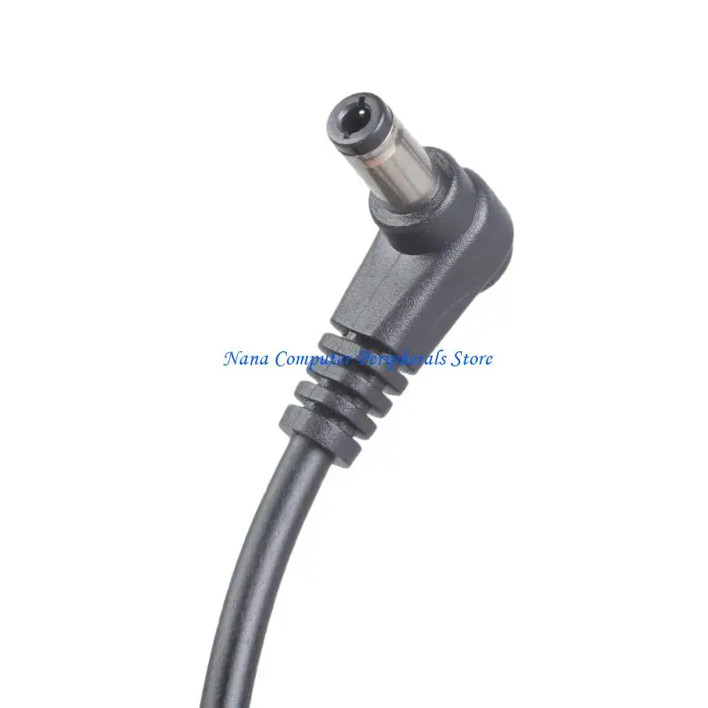 F68C 5.5x2. Male Power Cord Angled Locking Plug To Straight Plug For Laptop Adapters