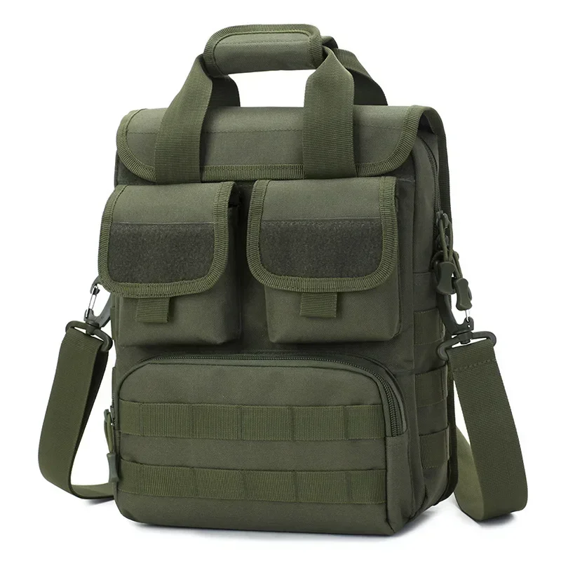 Outdoor Tactical Handbag A4 School Bag Camouflage Messenger Bag Men's Tool Bags Waterproof Backpack Shoulder Bags 2024 New