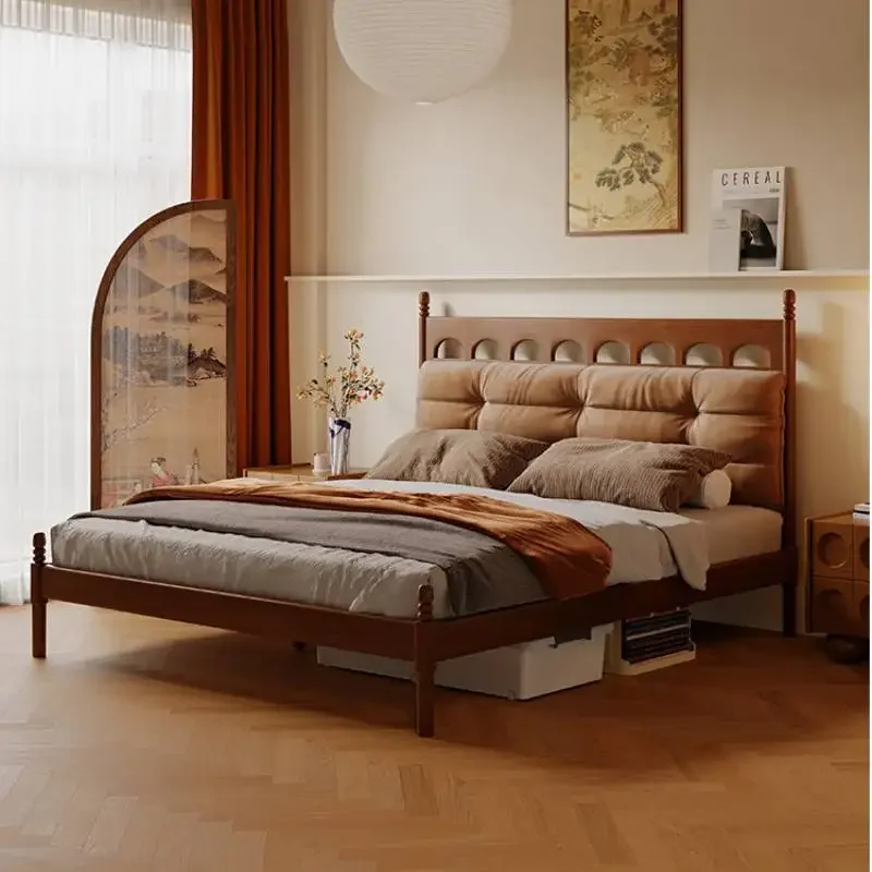 Pretty Elegant Double Bed Queen Nordic Unique Lit Pliable Luxury Bed Frame Bedroom Nightstands Cama Moderno Lujo Home Furniture