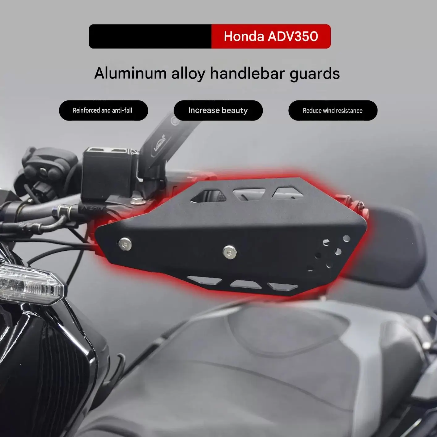 For Honda ADV350 Off-Road Handlebar Grips Hollow Lightweight Bow Guards with Handlebar Windshields Accessories Reduced Hand Expo