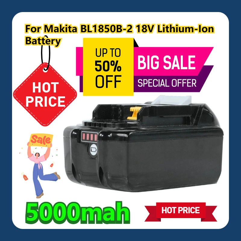 

For Makita BL1850B-2 18V Lithium-Ion 5.0Ah Battery