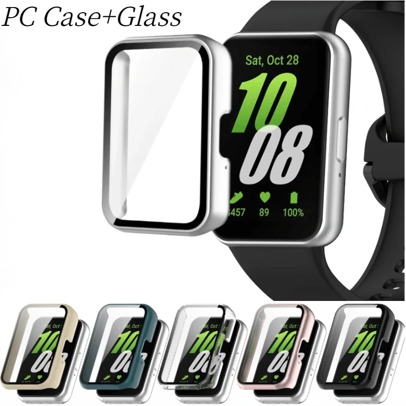 

PC Case+Glass For Samsung Galaxy Fit 3 Cover All-around Anti-scratch Bumper Screen Protector For Samsung Galaxy Fit3 Accessories