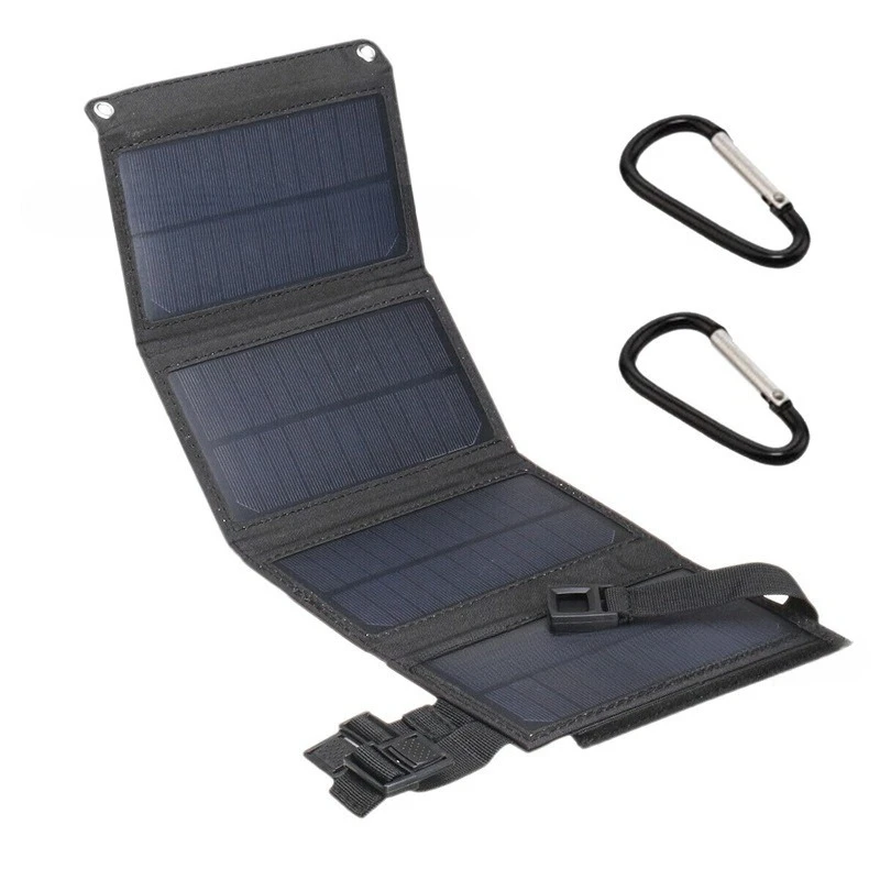 4-fach 100 W faltbares Solarpanel 20 W/h tragbare Solarmodule Schnellladegerät USB 5 V DC Vollzeit-Solarpanel mobile Stromversorgung